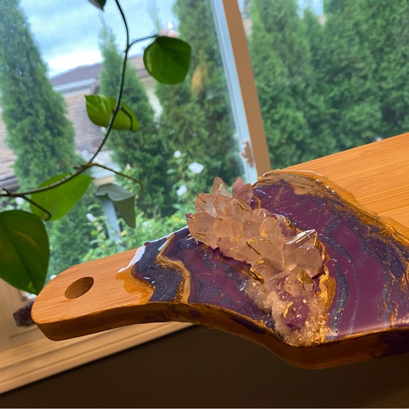 Purple Crystal Charcuterie board/ Cheese board - Picture 6 of 10